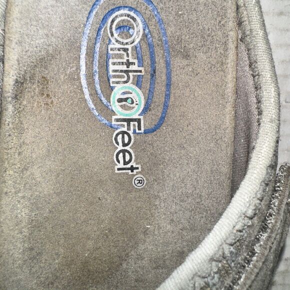 OrthoFeet Womens Louise Mule Size 6 B Gray Slipper Flat Pain Relieving Shoe - Picture 7 of 7